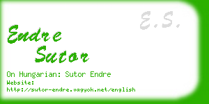 endre sutor business card